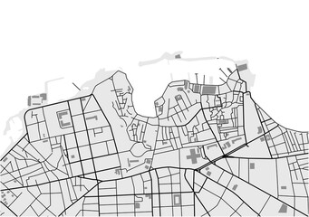 map of the city of Chania, Crete, Greece