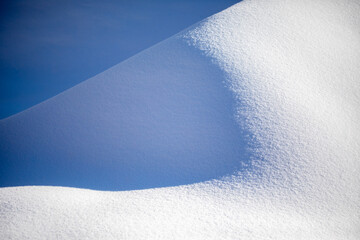 Gradient snow surface in winter in Latvia