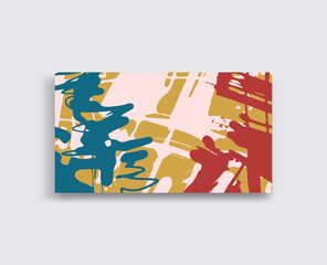 Artistic creative universal cards. Hand Drawn textures.