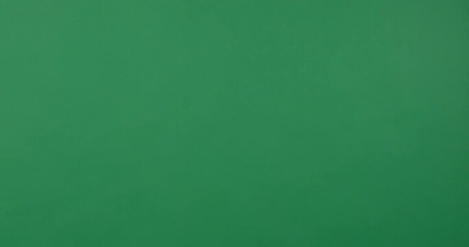 Hand gestures coin flip on green screen