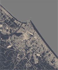 map of the city of Rimini, Italy