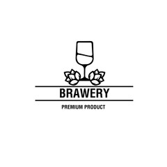 Wineglass Goblet Wine Drink silhouette logo design