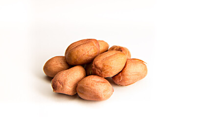 peanut grains on a white background