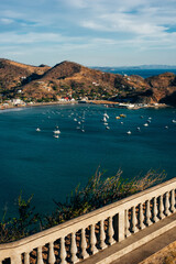 Colorfull panoramic view of bay san juan del sur, nicaragua