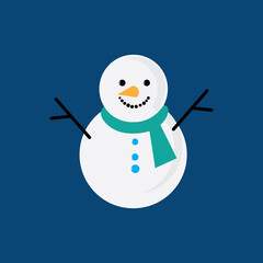 snowman santa christmas new year vector logo