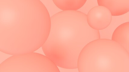 3d render pink spheres in space
