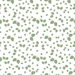 seamless pattern with green leaves