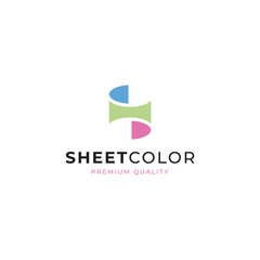 sheet color logo vector icon illustration modern style