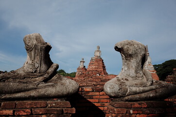 Fototapeta na wymiar Chaiwatthanaram Temple, Chiang Mai Ayutthaya, attractions and ancient sites of Thailand