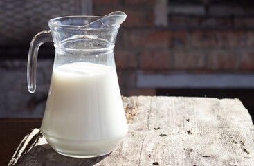 decanter with milk