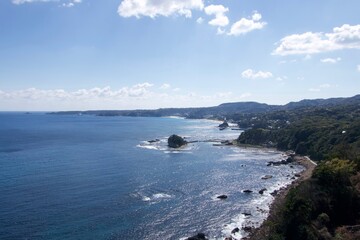高台から見る白浜