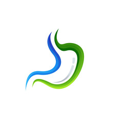 stomach care logo design vector illustration