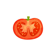 Split Tomato Flat Composition