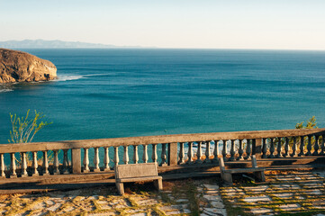 Colorfull panoramic view of bay san juan del sur, nicaragua