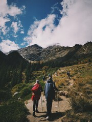 Obraz premium hiker in the mountains