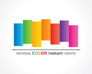 Vector illustration of National Color Therapy Month observed in March