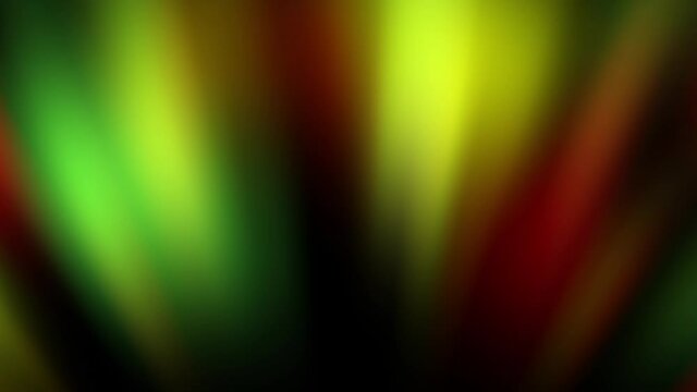 Blurred background flares loop animation - Moving abstract shapes with changing colors, Northern lights, yellow, green, red