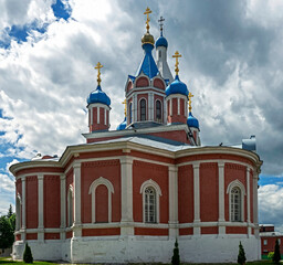 Fototapeta na wymiar Our Lady of Tikhvin church, Kremlin in the city of Kolomna, Russia. Year of construction - 1776