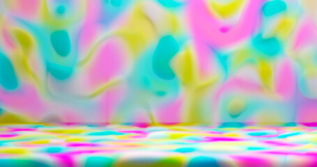 3d illustration. Abstract background. An illustration of multi-colored fluffy shapes.