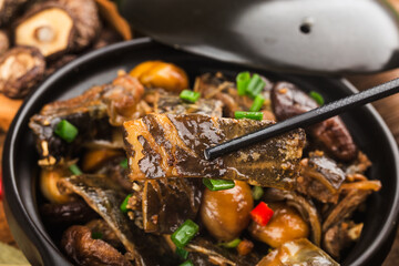 Chinese Cuisine: Braised Chestnut Turtle