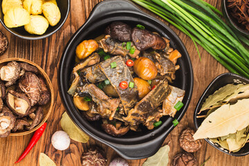 Chinese Cuisine: Braised Chestnut Turtle