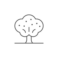 Fruit tree line outline icon