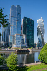 Obraz premium Glass towers of the business center