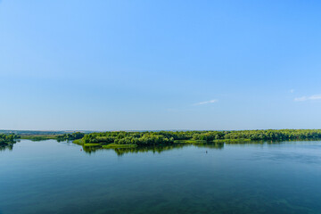 Obraz na płótnie Canvas View on the river Dnieper on summer