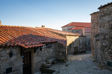 Antique stone houses from Sortelha, in Portugal