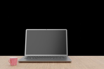 Fototapeta premium laptop computer with blank screen
