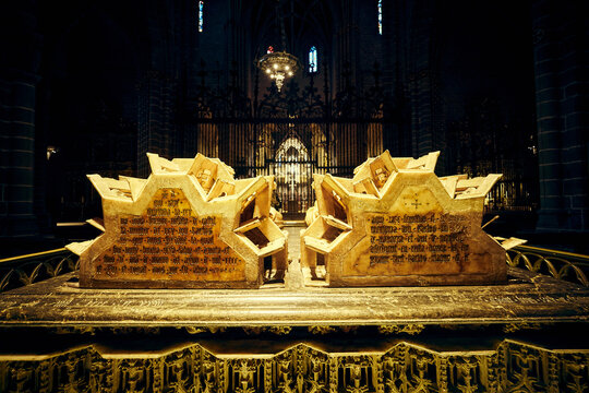 The Tomb Of Carlos III The Noble And Eleanor Of Castile In The Cathedral Of Pamplona