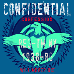 Illustration vector hawk motorcycle with tattoo style and text