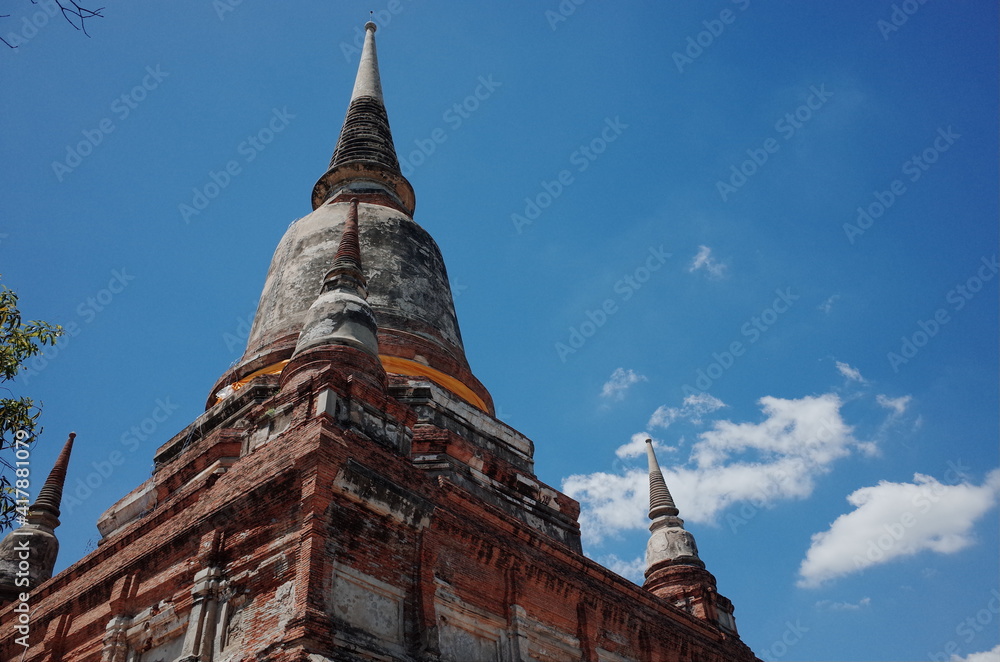 Wall mural wat yai chaimongkol, ayutthaya, attractions and ancient sites in thailand