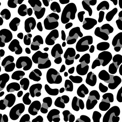 Fototapeta na wymiar Leopard skin backdrop. Abstract basis graphics black and white