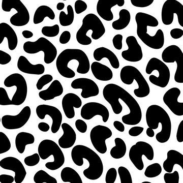 Leopard skin background. Safari abstract print black and white