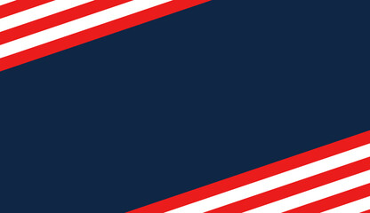 USA Labor Day greeting card with American Flag Border in United States national flag colors. Happy Labor Day illustration