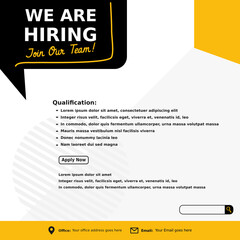 Job vacancy templates. We are hire jobs that are used on social media content.