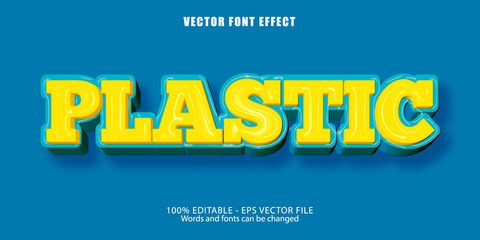 Plastic text, editable text effect