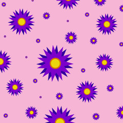 vector cute flower summer pattern, wallpaper and background