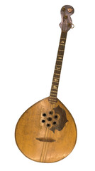   Bass domra. String plucked musical instrument. Saint Petersbur