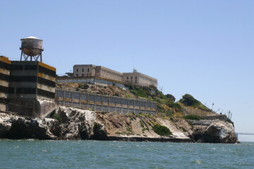The Rock, Alcatraz Island, San Francisco, California, Showing the North Side of the famous Prison...