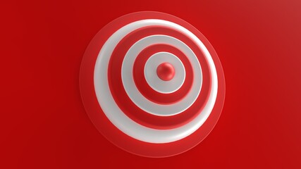 3d render white red volumetric target