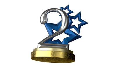 2nd award isolated in 3d