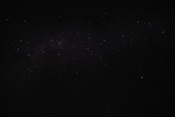 a long exposure of the dark sky with the stars