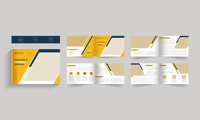 Landscape brochure design template. Landscape company profile design. Corporate brochure template with modern, minimal and abstract design.