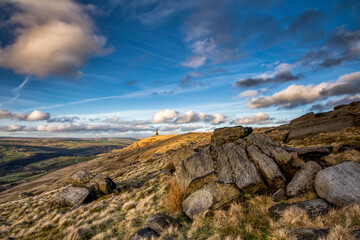 Fototapeta premium scenery close to halifax in calderdale west yorkshire, part of the pennine range of hills and situated along the pennine way.
