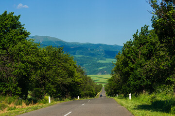 Landscape with road and mountains, Armenia