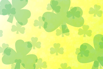 yellow gold and green overlay clover shamrock background holiday st patricks day graphic illustration