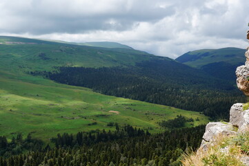 Naklejka premium landscape in the mountains