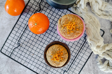 Muffin sans gluten fait maison à la clémentine et aux graines de fenouil - Aliment sans gluten